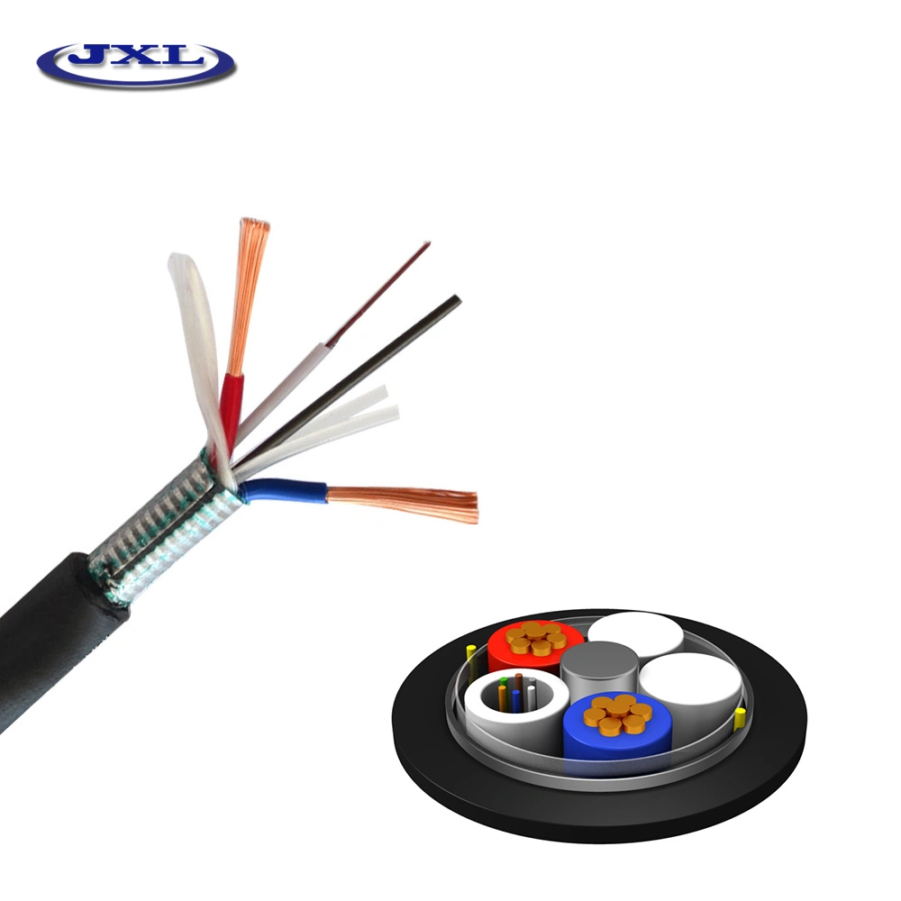 Outdoor Integrated Communication Cable GYTA-24b1 Steel Wire Armored Optical Power Composite Fiber Optic Cable