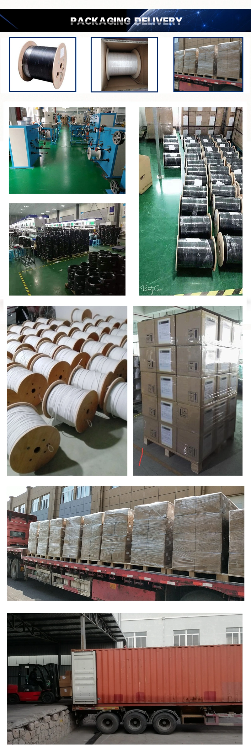 Self Supporting Aerial Fiber Optic Cable 1 2 4 Core FTTH Drop Cable