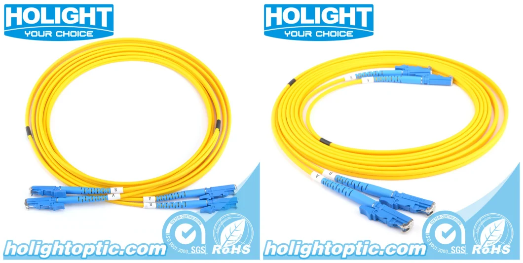 E2000 to E2000 Duplex Single Mode Fiber Patch Cables