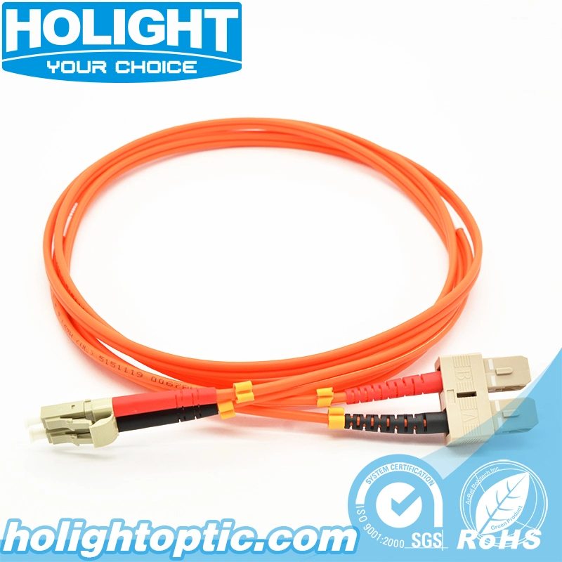 1-Meter Orange 62/125 Fiber Optic Multimode Simplex LC to Sc Patch Cable