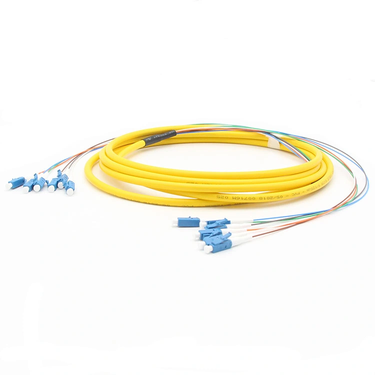 High Density 6 Core OS1 OS2 Pre-Terminated Mini-Breakout Singlemode Distribution Fiber Patch Cables