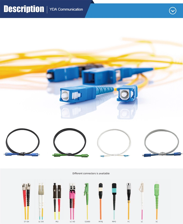 FTTH Sc-Sc Simplex Single Mode Fiber Optical Fiber Optic Drop Cable/Jumper/Patch Cord