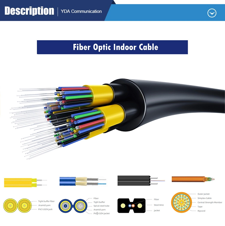 Gjsfjv Indoor Armored Optical Fiber Cable 2 Core Fiber Optic Cable for Indoor Communication Cable
