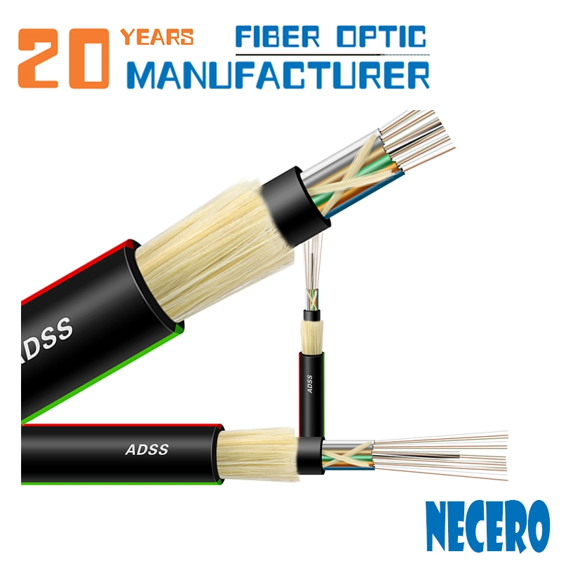 NECERO Cable De Fibra Optica Adss 24 Hilos G652D Adss Fiber Optic Cable Hardware