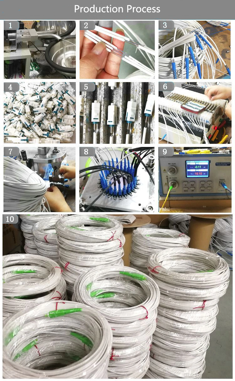 FTTH Outdoor Flat Type Fiber Optic Cable Drop Steel Strength Optical Fiber Drop Cable G657A1 LSZH