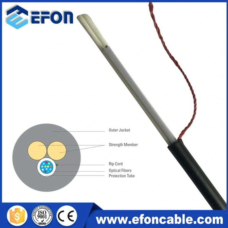 Competitive Price Fiber Optic Cable Types Outdoor GYXY Aerial FTTH Drop Fiber Cable