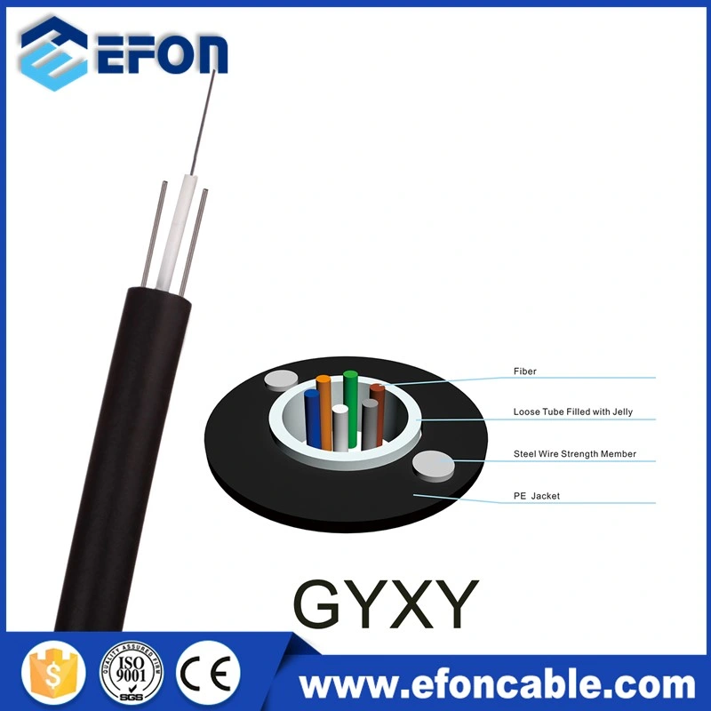 Competitive Price Fiber Optic Cable Types Outdoor GYXY Aerial FTTH Drop Fiber Cable