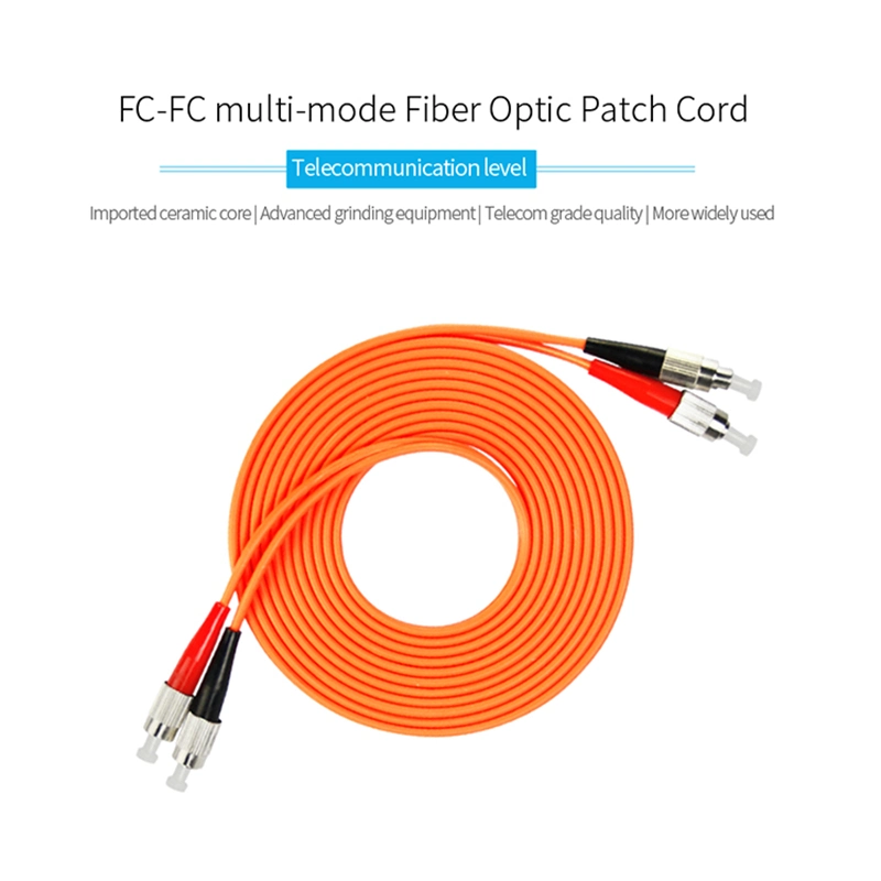 Trade Assurance Custom Gigabit Multimode FC to FC Fiber Optic Jumper Cable