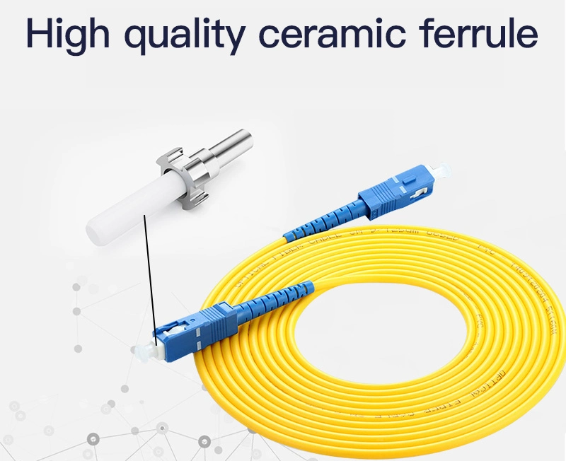 Sc-Sc Fiber Optic Patch Cord Sc/Upc Sm Sx 3mm 9/125um 3.0mm FTTH Fiber Patch Cables Singlemode Optical Jumper Pigtail