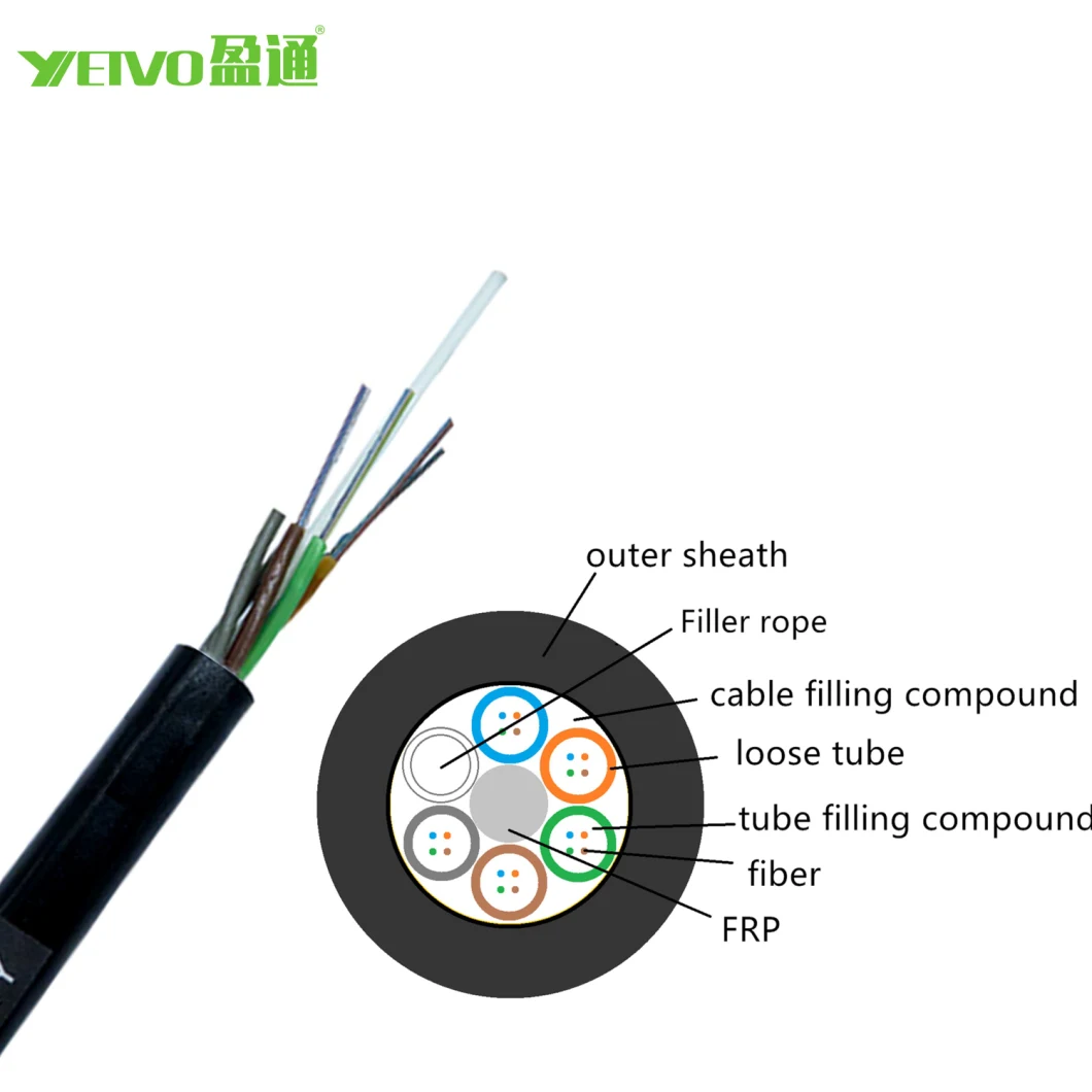 Fiber Optic Cable Outdoor Duct/Aerial 2 Core GYFTY Communication Fibra Optical/Optical Fiber Cable