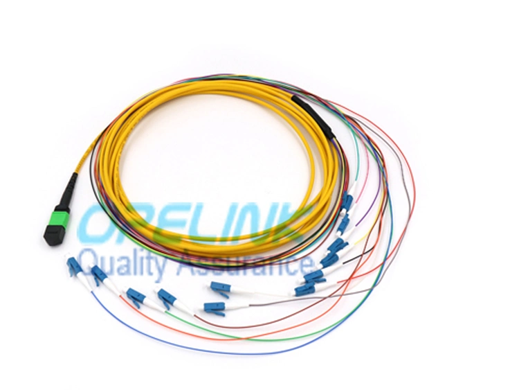 MTP/MPO-LC Round Fiber Optic Cable Fanout 0.9mm Fiber Optic Patch Cable