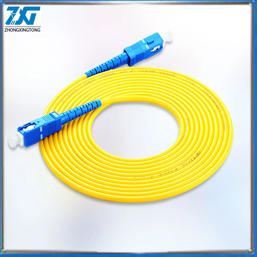 Sc APC-Sc Upc 3m Simplex Mode Fiber Optic Patch Cord Cable 2.0mm or 3.0mm FTTH Fiber Optic Jumper Cable