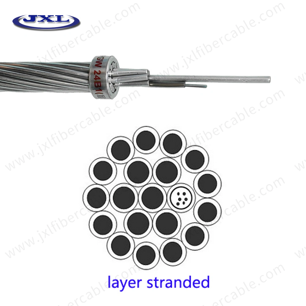 Hot Sale Opgw Aerial/Overhead Ground Wire 24/48 Core Steel Tube Stranded Fiber Optic Cable