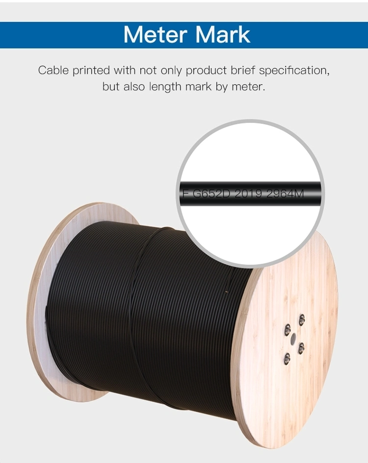 Outdoor Aerial 24 Core Fiber Optical Cable 48core Figure8 GYTC8S Armoured Fiber Optic Cable