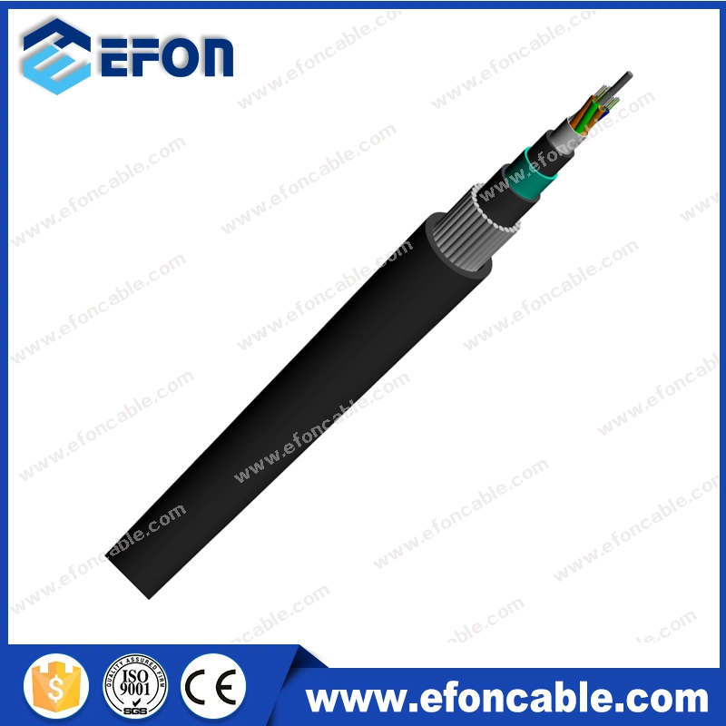 Direct Burial Aluminum Tape Armored Double PE Sheath Optical Fiber Cable Outdoor (GYTY53)