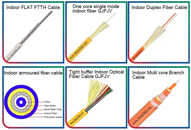 Armored 6 Core Fiber Optic Cable Multicore Gyxtc8y with Aramid Inside 1.50mm Solid Steel Messenger