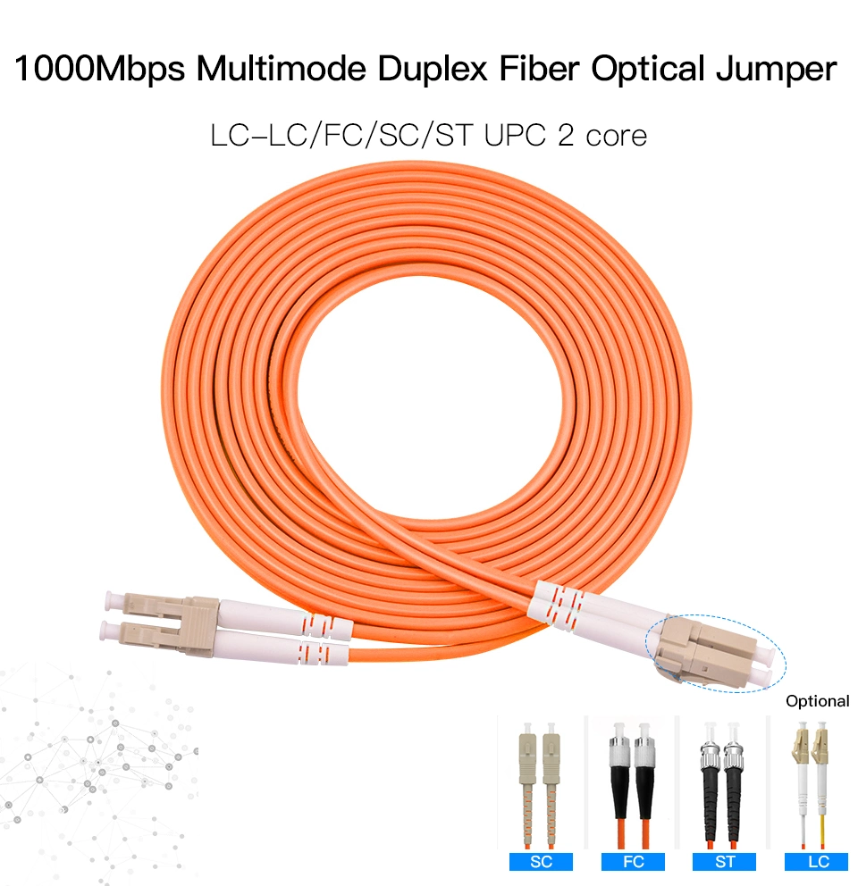 1000Mbps Om2 LC-LC Fiber Cable Multimode Duplex Fiber Optic Patch Cord LC-FC LC-Sc LC-St Multimode Simplex Fiber Cable