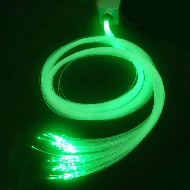 PMMA Solid End Glow Emitting Single Core Plastic Fiber Optic Cable for Swimming Pool Christmas Tree Side Glow Cable