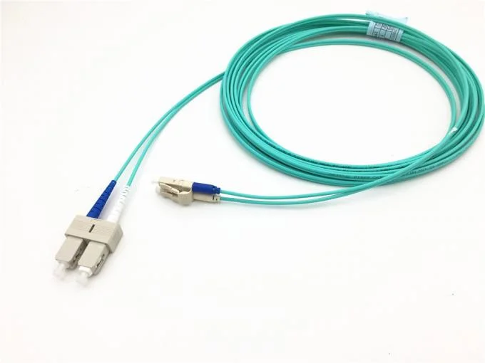 Optical Fiber PVC/LSZH LC-Sc Duplex Multimode Om3 Fiber Cable Assembly