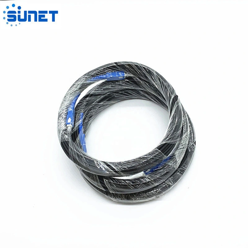 Indoor Outdoor Sm G657A LSZH Fiber Optic Cable 1 2 4 Core FTTH Drop Cable Patch Cord Cable