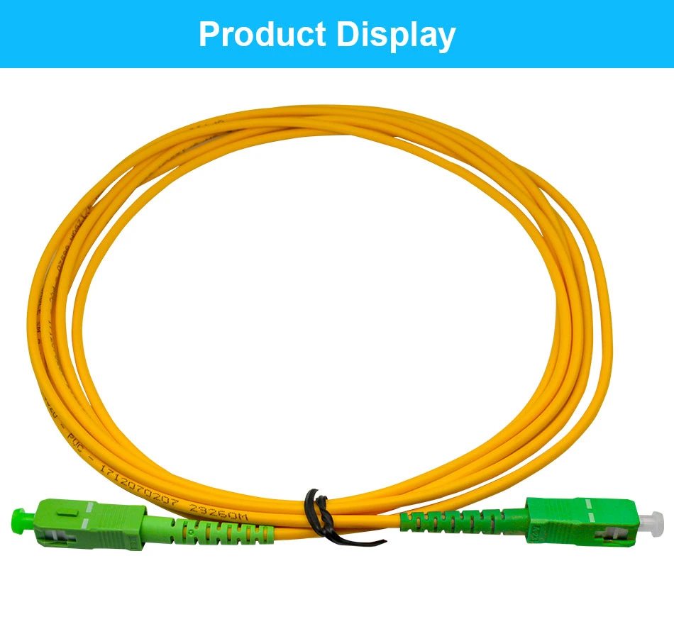 Sc-Sc Sc/APC Sm 3.0mm Single Mode Simplex 9/125um Fiber Optic Cable FTTH