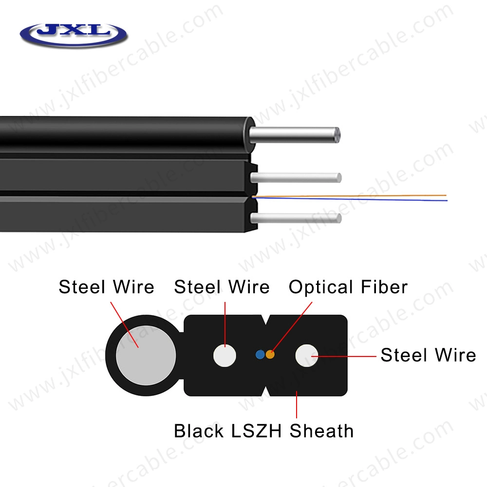 FTTH Flat Drop Cable G657A Fiber Optic Cable Single Mode Indoor Outdoor Cable