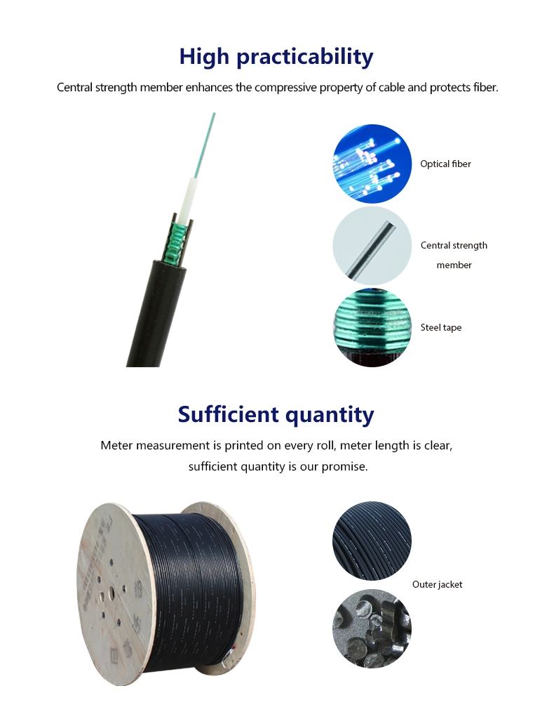 20 Core Outdoor Armored Fiber Optic Cable