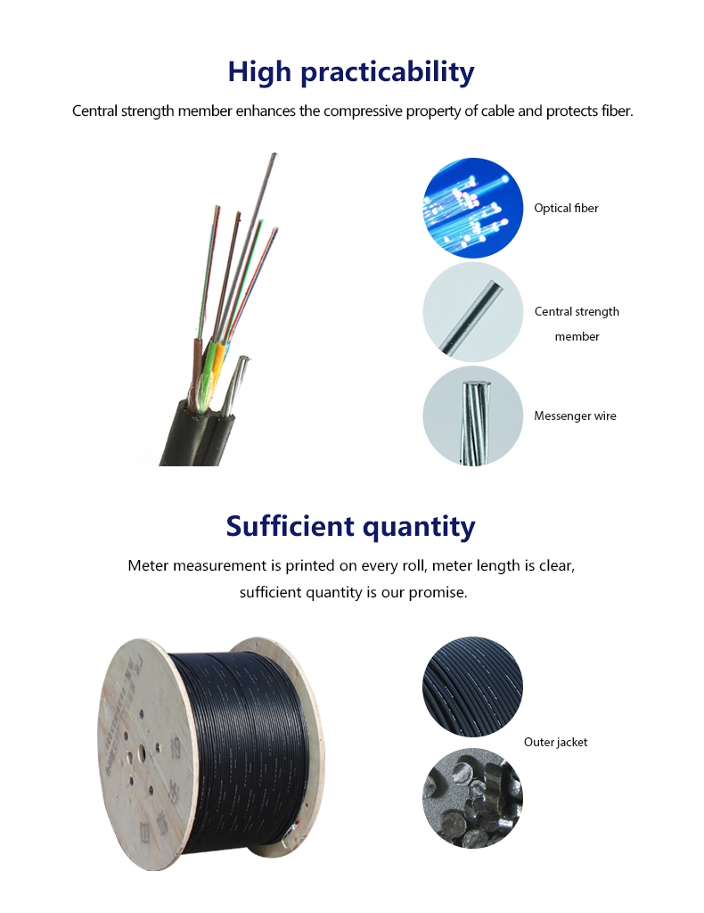 Outdoor Loose Tube Cable 8 Core Aerial Fiber Optic Cable