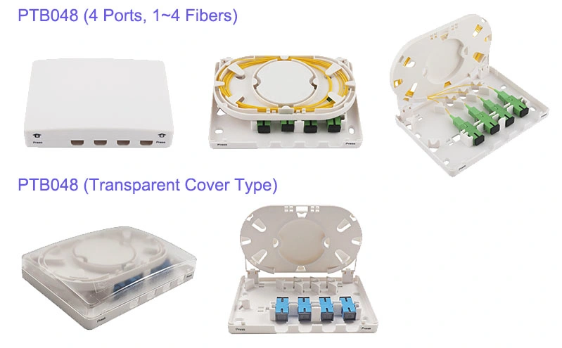 4 Ports LC Sc Fiber Optic Cable Termination Box (PTB012)
