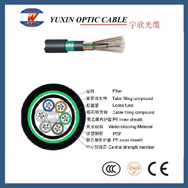 High Quality Stranded Loose Tube Armored 96 Core Cable Optical Fiber Cable GYTA53 Fiber Cable