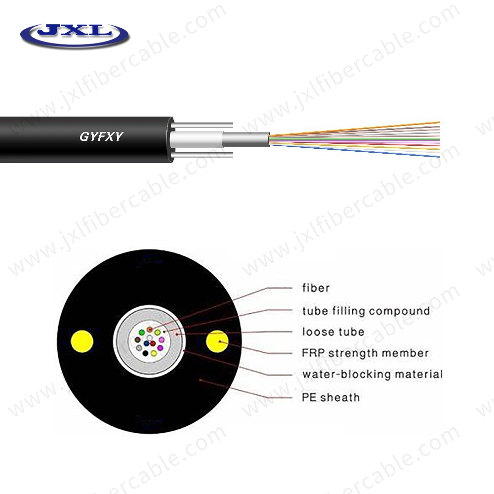 Hot Sale Outdoor Unitube Armoured Single Mode Fiber Optic Cable 2 6 12 24 Core Gyfxy