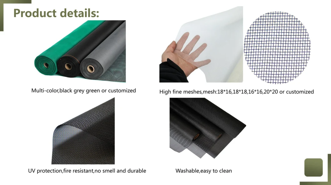 Small Insects Fiberglass Polyester Insect Screening Durable Mesh Windows Doors