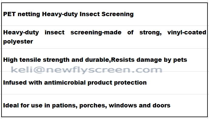Standard Heavy-Duty Insect Screening Pet Screen Claw-Protection Screening