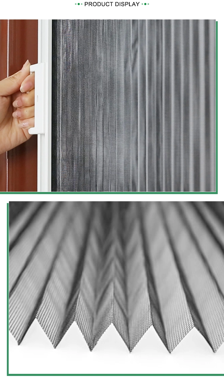 Retractable Insect Window Screen/Pleated Fly Screen Mesh/Foldable Insect Screen Netting