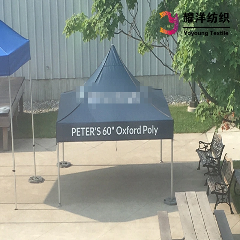 PU Coated Oxford 600d Tent Fabric with Fire Resistant Waterproof for Heat Transfer Print Advertising Canopy