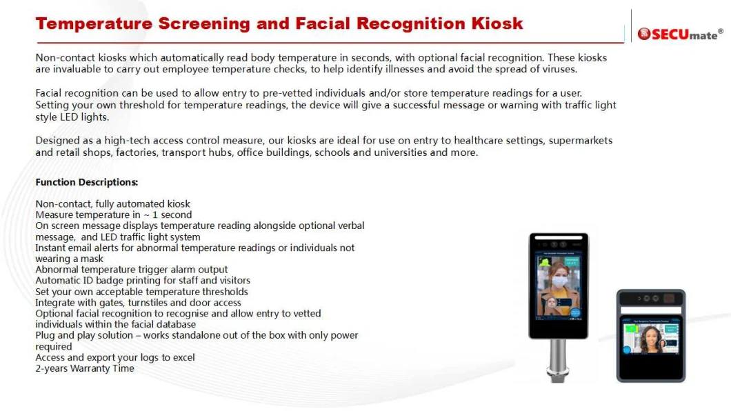 Hikvision OEM Temperature Screening Terminal-Hikvision Temperature Screening Kiosk-Hikvision OEM Temperature Face Recognition Terminal