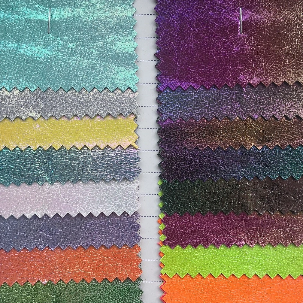 PVC Film-Coated, Shiny Artificial Leather Fabrics for Handbags.