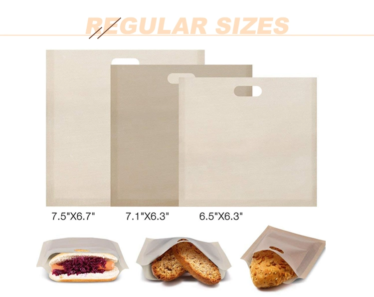 China Wholesale PTFE Coated Fiberglass Kraft Toast Sandwich Bag
