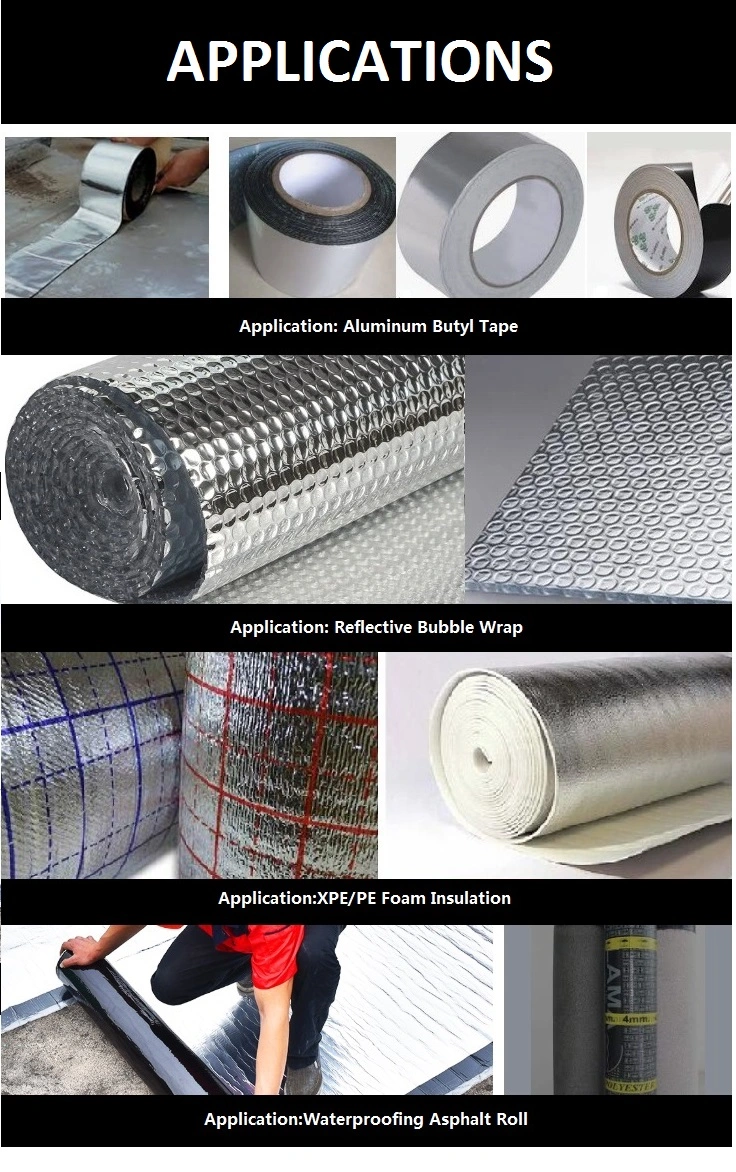Radiant Barrier Film Aluminium Foil Laminated Fiberglass Fabric for Building