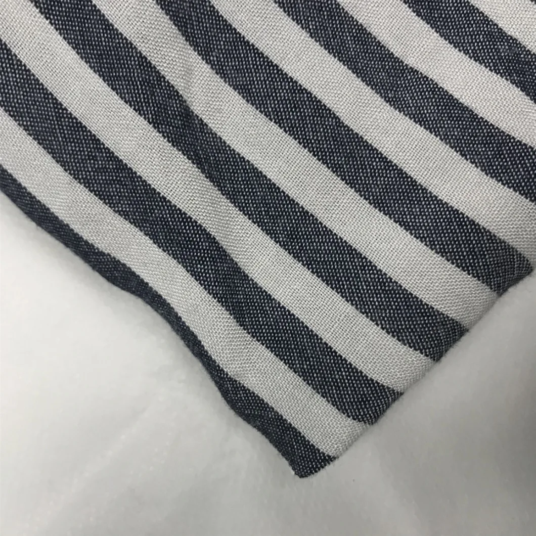 Dobby Stripe Fabric Rayon Fabric Visvose Fabric Yarn Dyed