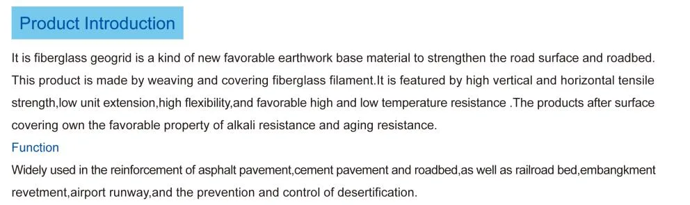 Bitumen Coated Fiberglass Geogrid, Biaxial Fiberglass Geogrid for Asphalt Reinforcement