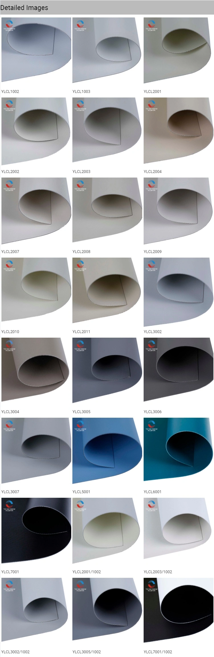 Ylcl6001 Normal Fiberglass Window Curtain Material for Roller Blinds Sunshade