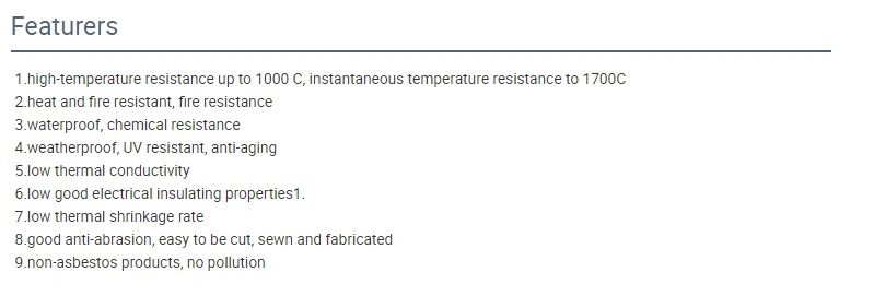 High Temperature 1000c High Silica Fiberglass Fabric