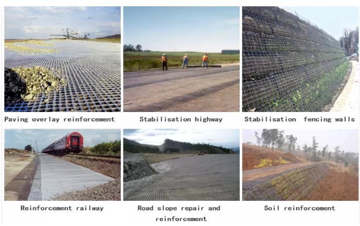 2020 Fiberglass Geo Grid Biaxial Fiberglass Geogrid for Soil Reinforcement