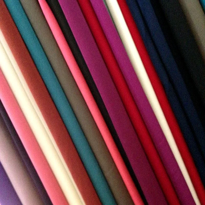 Crepe Poly Plain Dyed Chiffon Fabric/Velvet Fabric for Dubai, Poly Silk Fabric (XY-20141759S)
