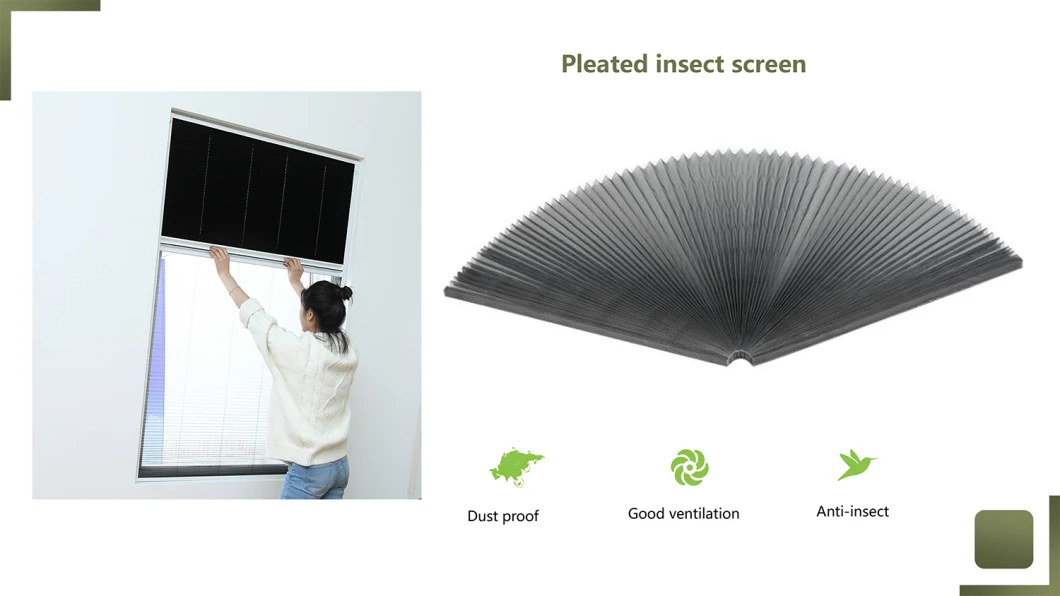 Plisse Insect Screen Door Foldable Insect Screen for Window Door