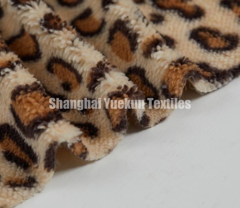 Yarn Dyed Flannel Fabric Leopard Printed Flannel Fabric Fur Fabric Wholesale