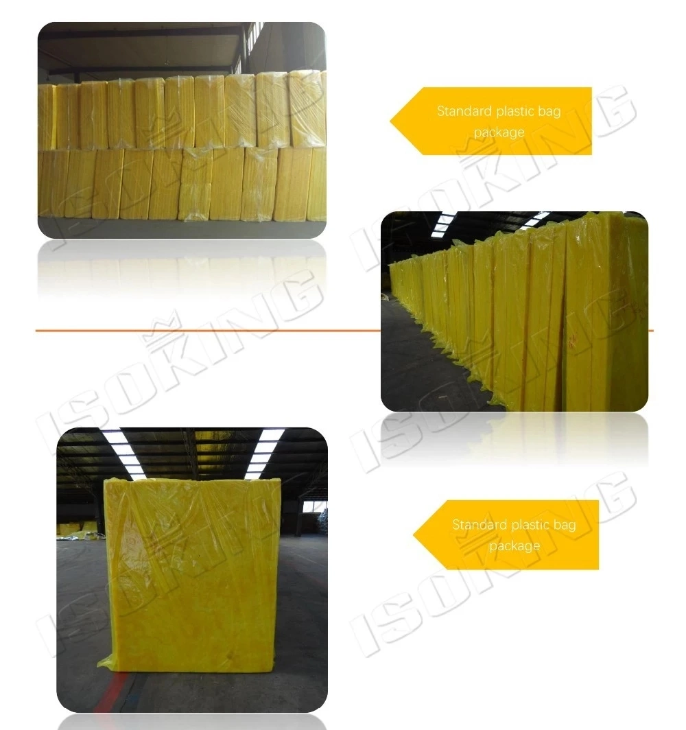 Fireproof Fiberglass Wool Board with Acoustic White Tissue
