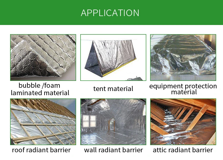 High Quality PE Woven Fabric Laminated Aluminum Foil for Roof Radiant Barrier
