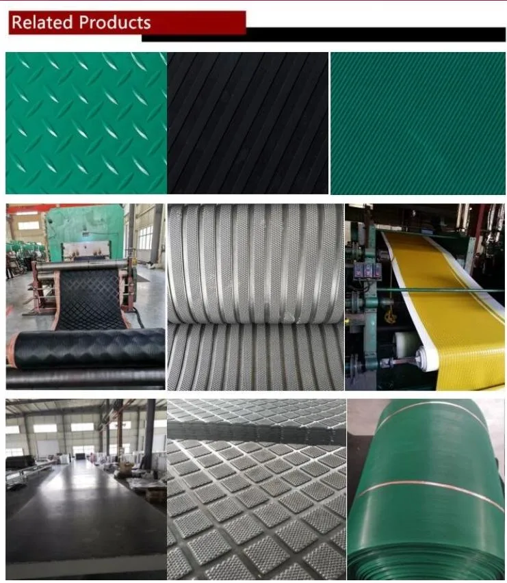 Anti-Slip Honey Comb Rubber Mat with Backside High Quality Ep Fabric Coated.